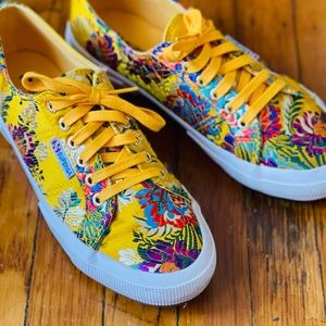 Superga yellow gold sneakers